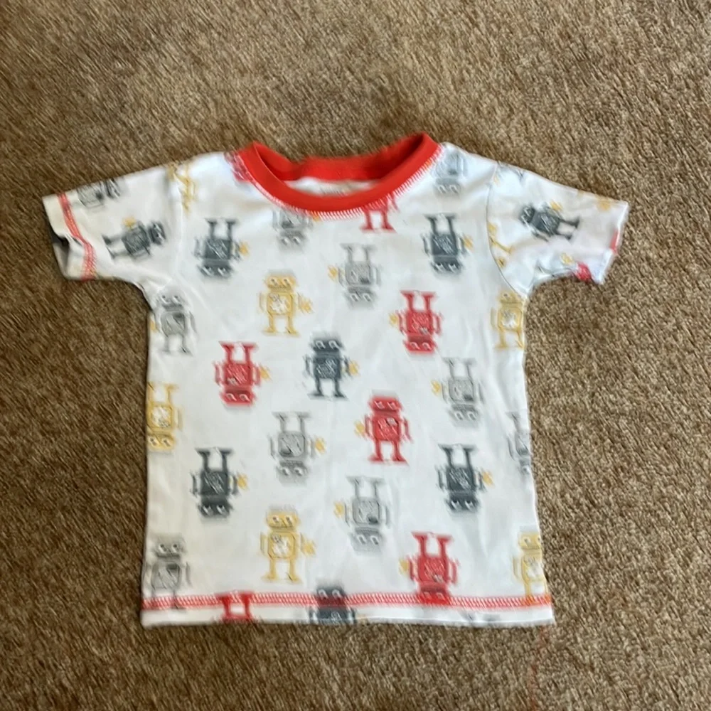 Just want you short sleeve long pants, robot PJs 4T